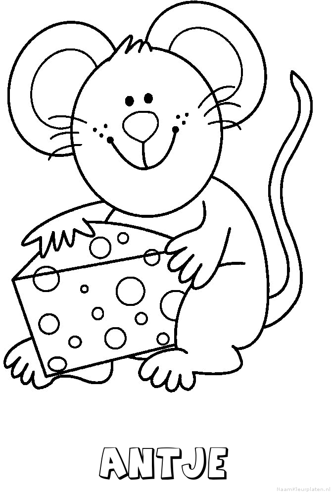 Antje muis kaas kleurplaat
