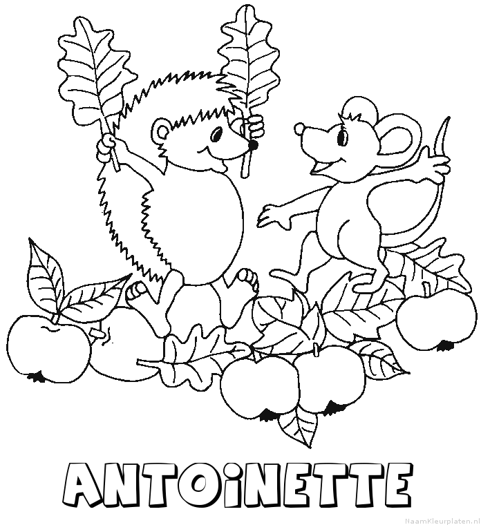 Antoinette egel kleurplaat