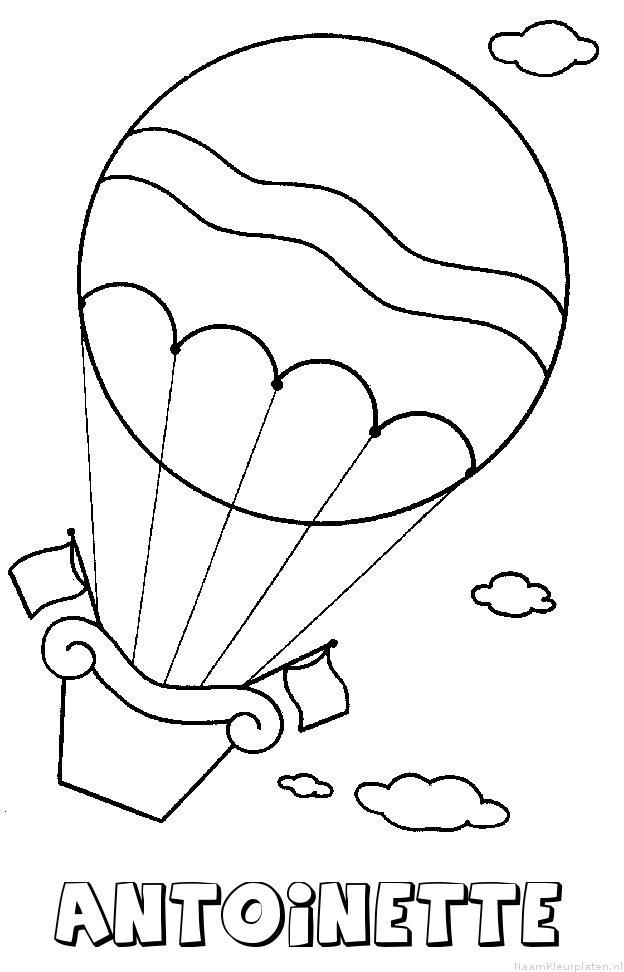 Antoinette luchtballon kleurplaat