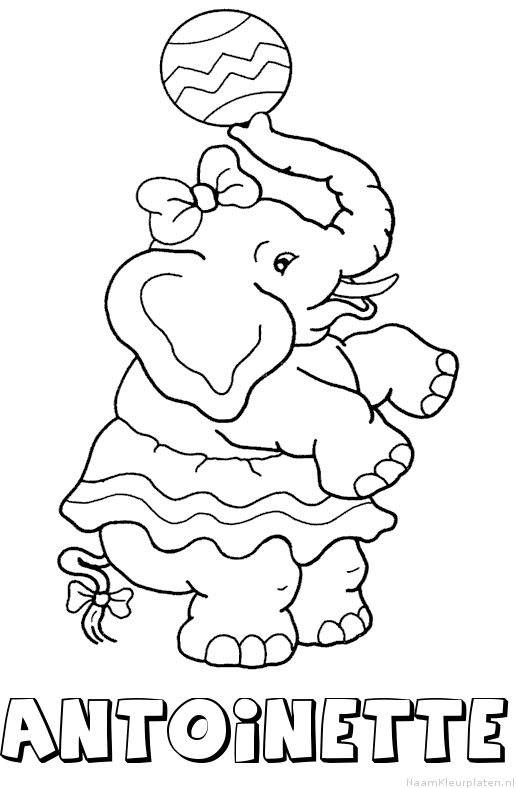 Antoinette olifant kleurplaat