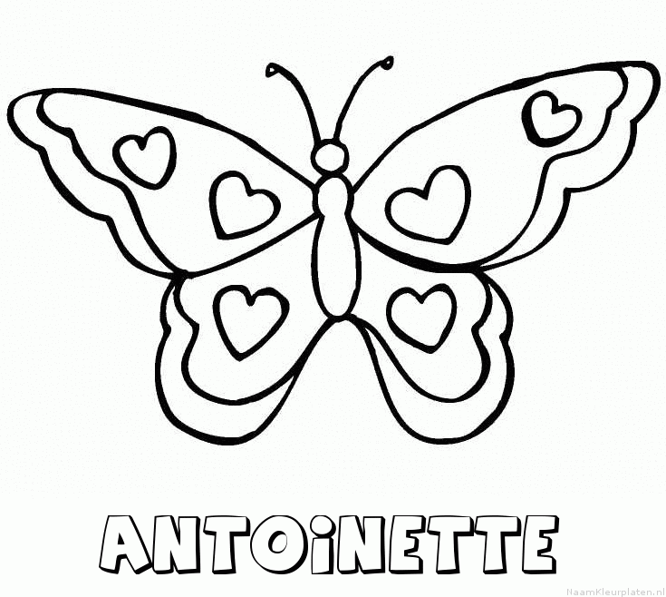 Antoinette vlinder hartjes