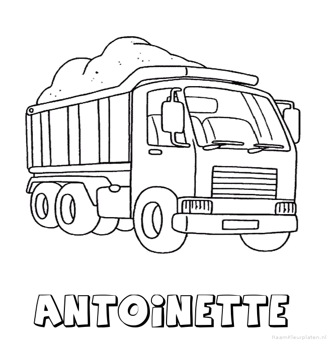 Antoinette vrachtwagen kleurplaat
