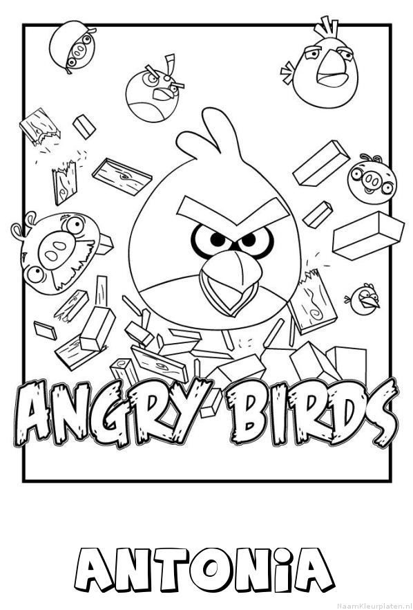 Antonia angry birds kleurplaat