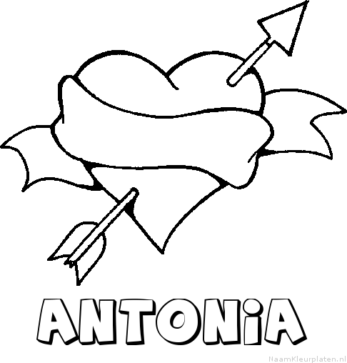 Antonia liefde kleurplaat