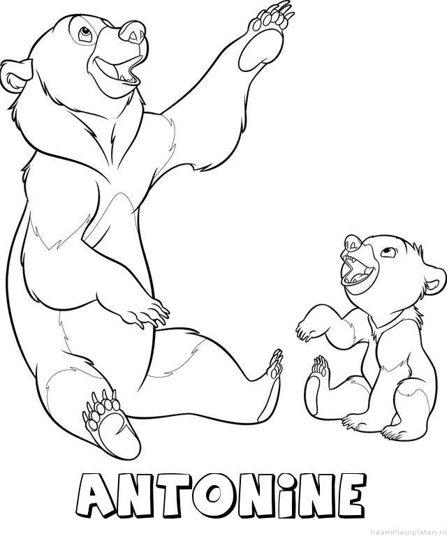 Antonine brother bear kleurplaat