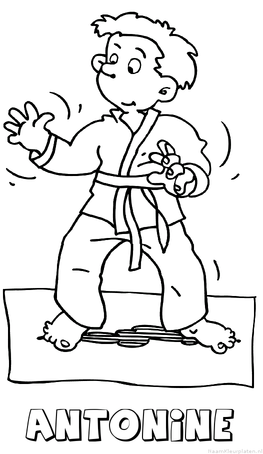 Antonine judo kleurplaat