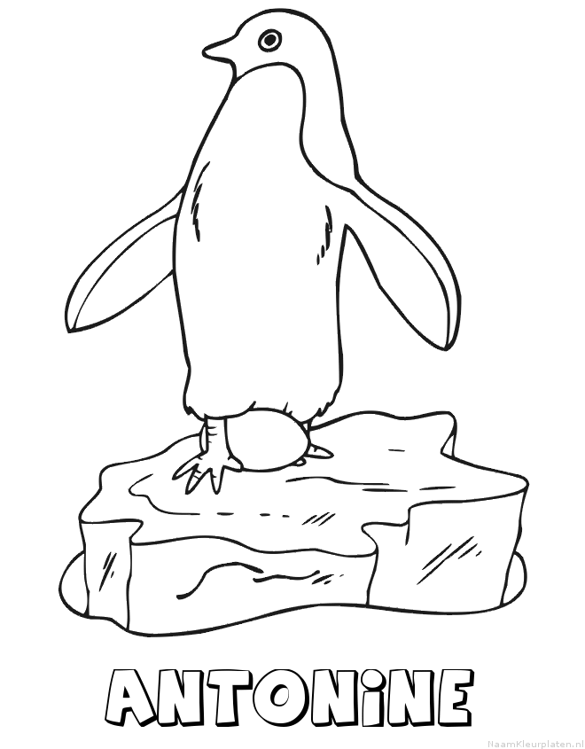 Antonine pinguin kleurplaat