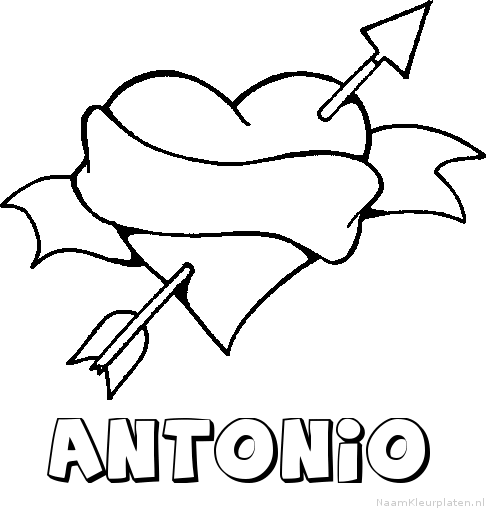 Antonio liefde kleurplaat