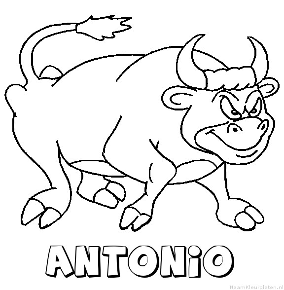 Antonio stier kleurplaat
