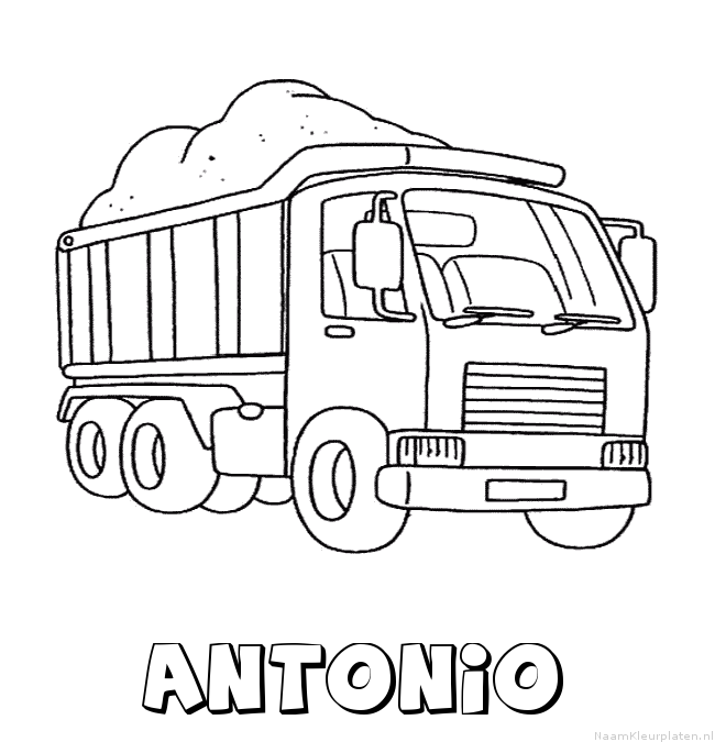 Antonio vrachtwagen kleurplaat
