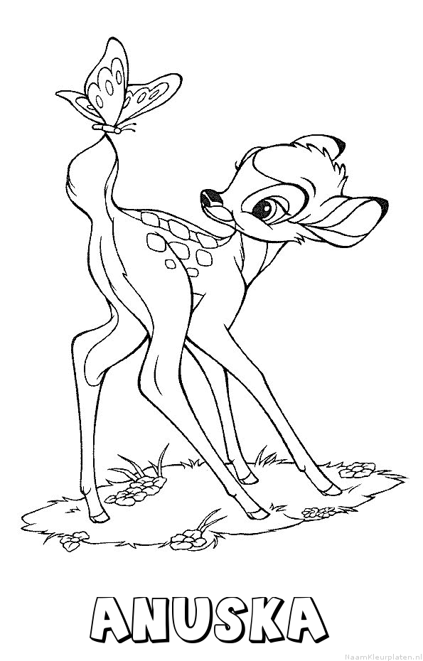 Anuska bambi kleurplaat