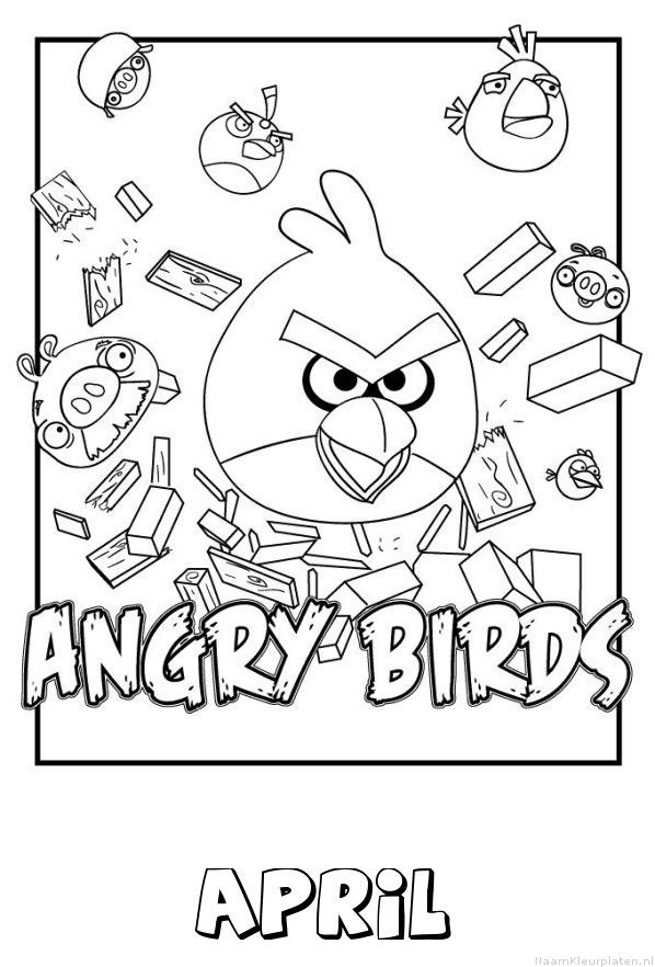 April angry birds kleurplaat