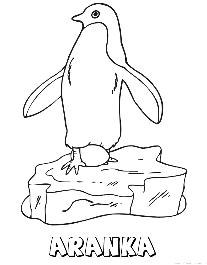 Aranka pinguin kleurplaat