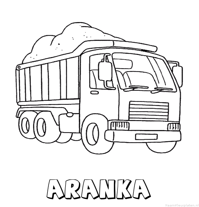 Aranka vrachtwagen kleurplaat