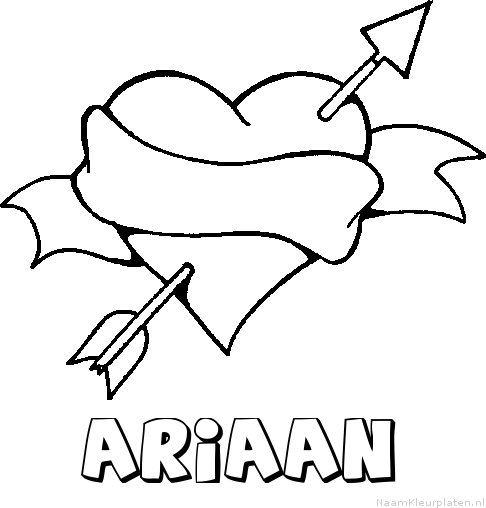 Ariaan liefde kleurplaat
