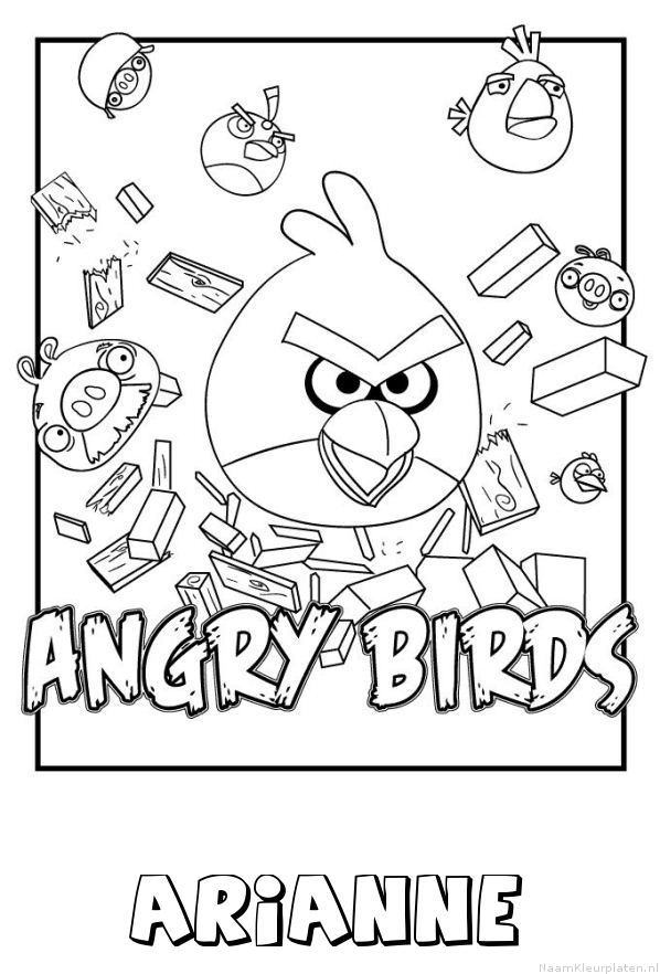 Arianne angry birds kleurplaat