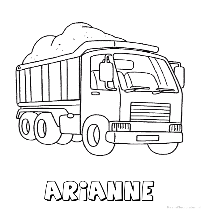 Arianne vrachtwagen kleurplaat