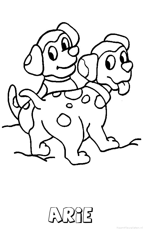 Arie hond puppies kleurplaat