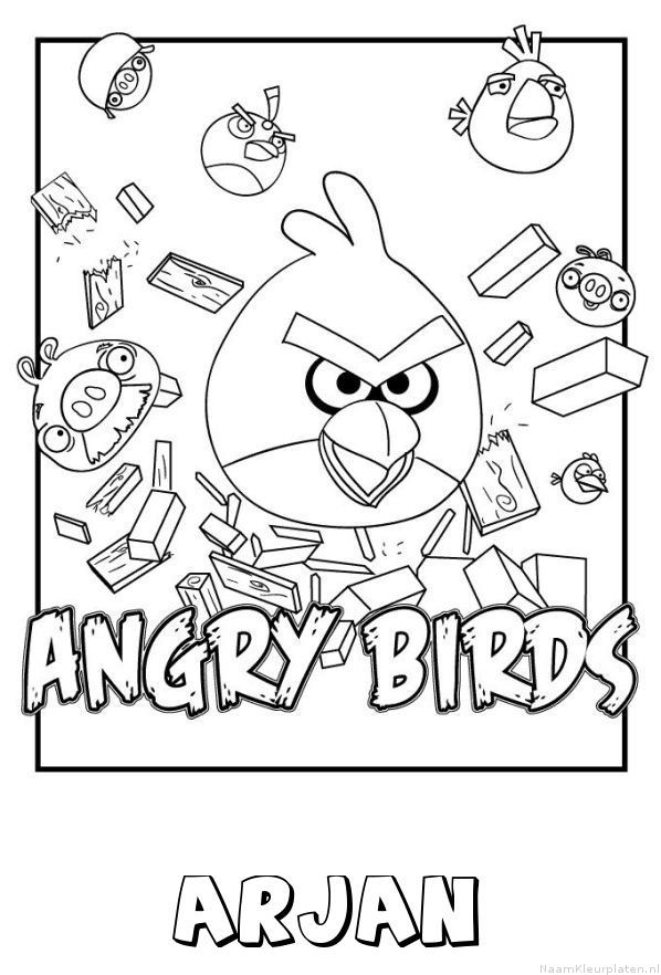 Arjan angry birds kleurplaat