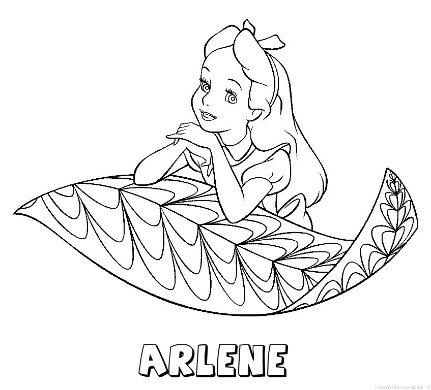 Arlene alice in wonderland kleurplaat