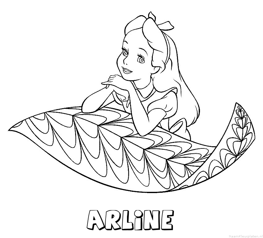 Arline alice in wonderland kleurplaat