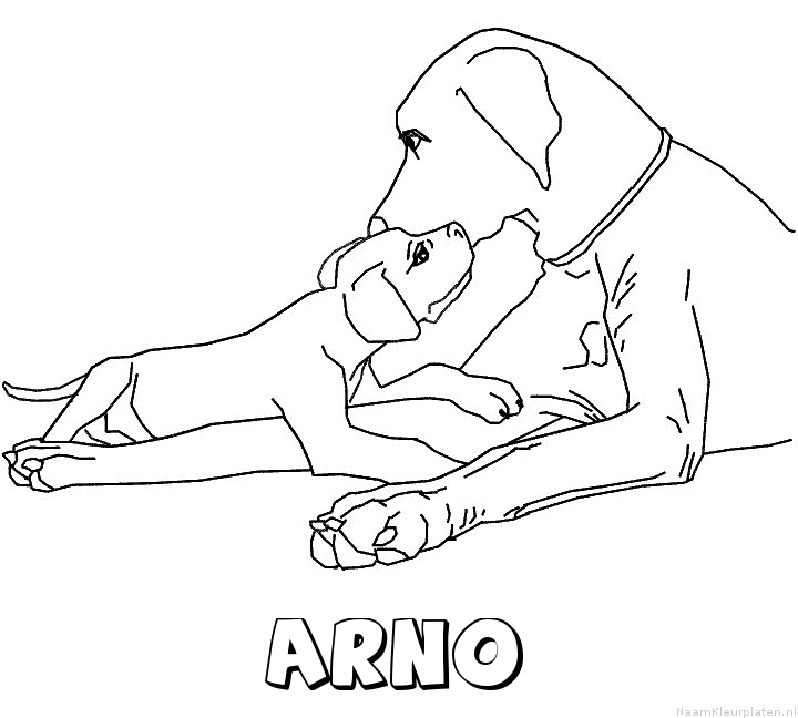 Arno hond puppy kleurplaat