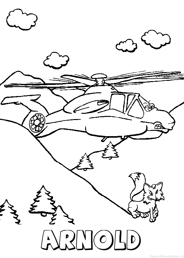 Arnold helikopter kleurplaat