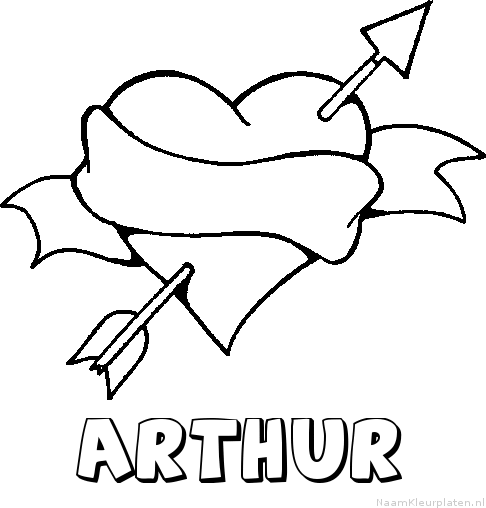 Arthur liefde kleurplaat