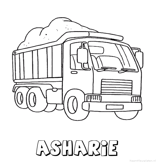 Asharie vrachtwagen kleurplaat