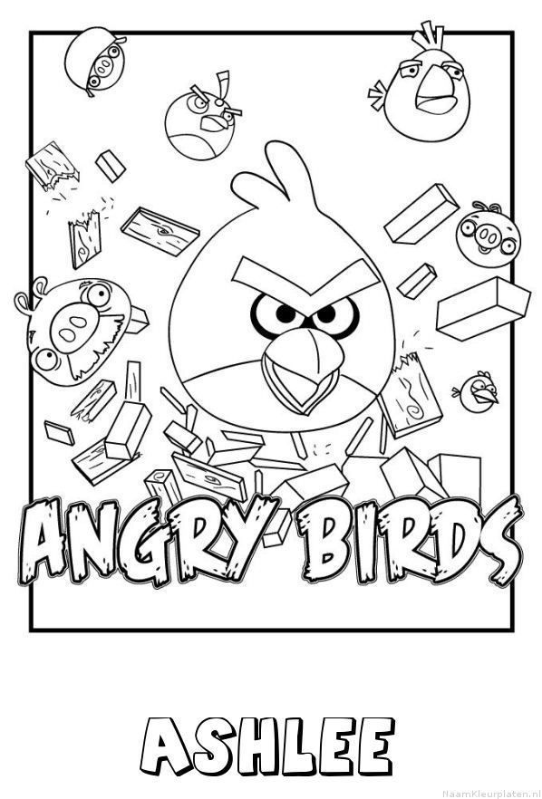 Ashlee angry birds kleurplaat