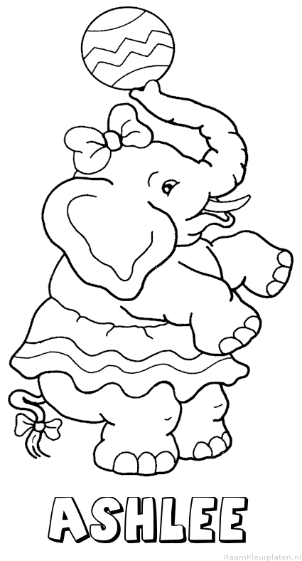 Ashlee olifant kleurplaat