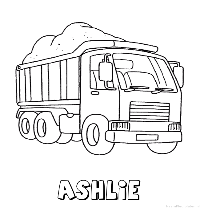 Ashlie vrachtwagen kleurplaat