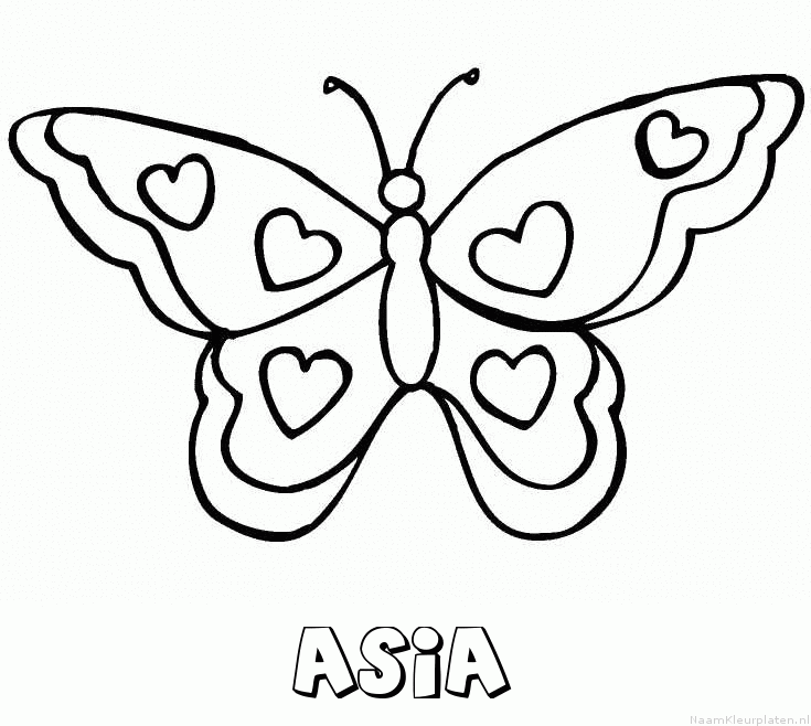 Asia vlinder hartjes