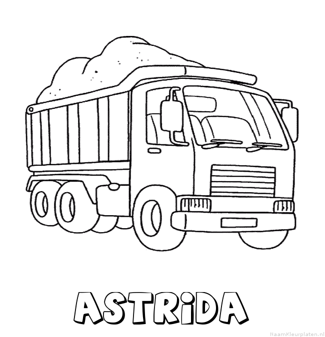 Astrida vrachtwagen kleurplaat