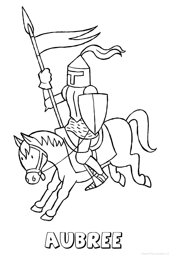 Aubree ridder kleurplaat