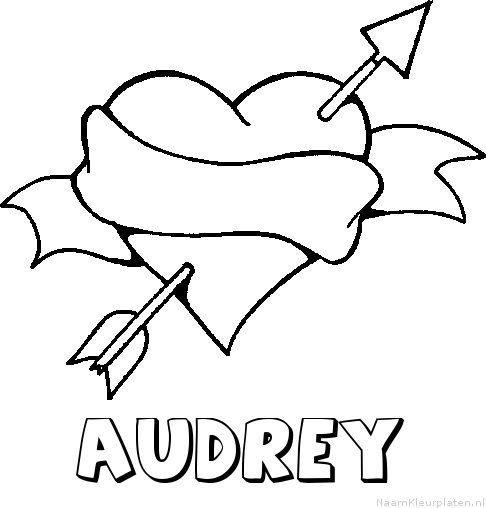 Audrey liefde kleurplaat