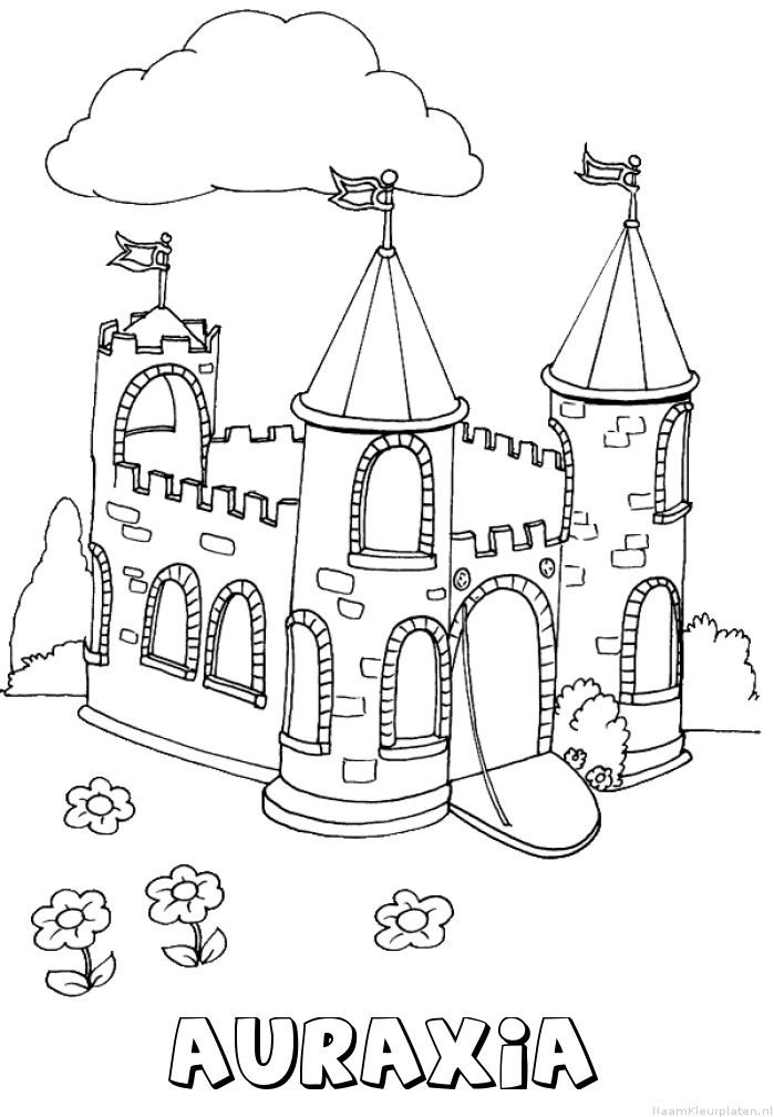 Auraxia kasteel kleurplaat