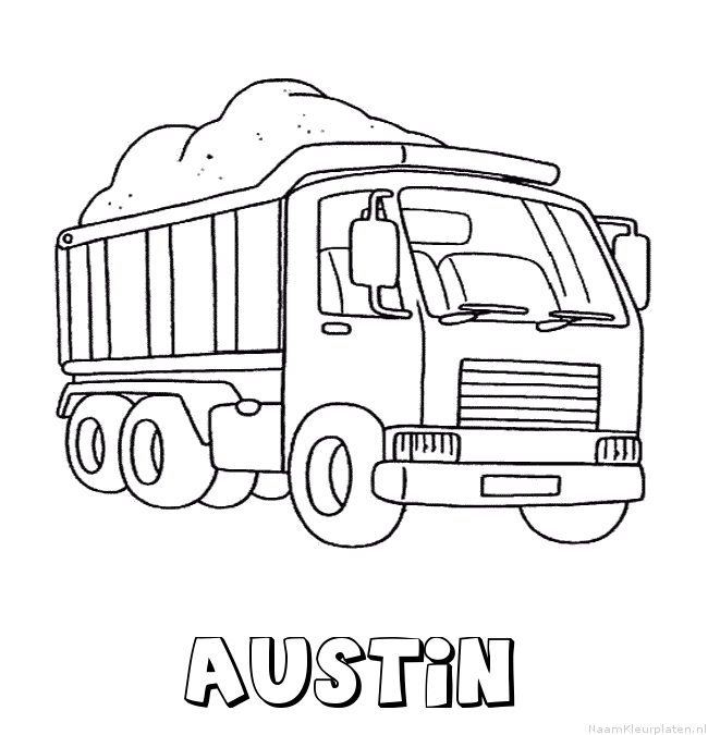 Austin vrachtwagen kleurplaat