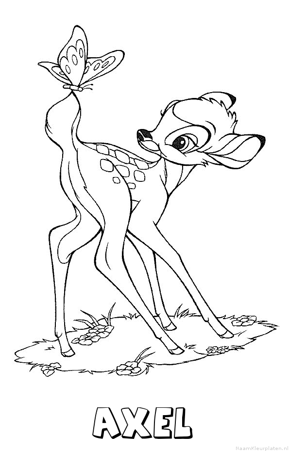 Axel bambi kleurplaat