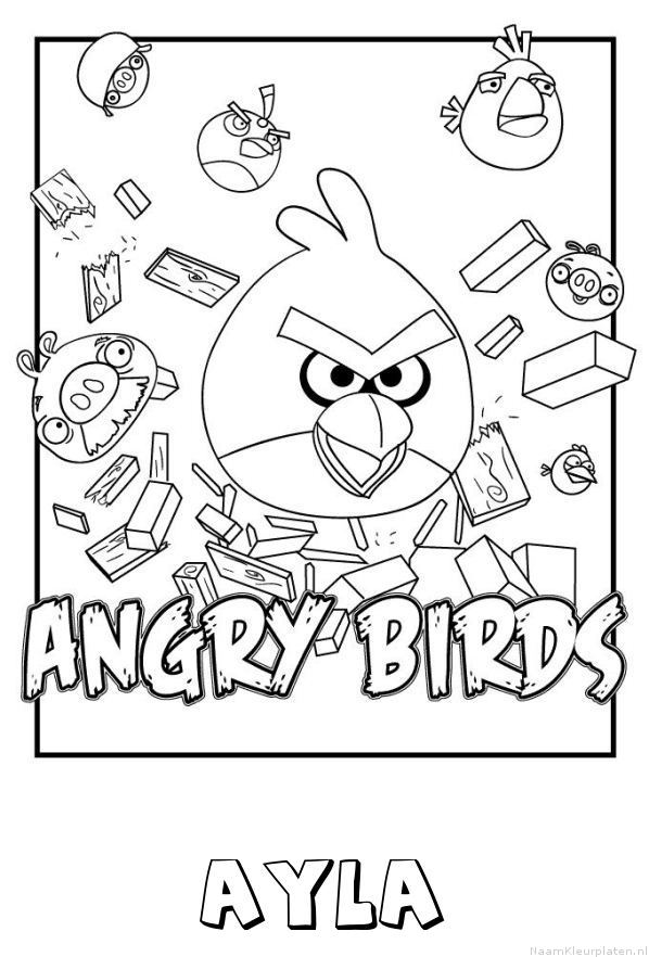 Ayla angry birds kleurplaat