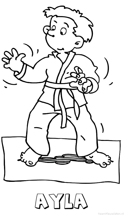 Ayla judo kleurplaat