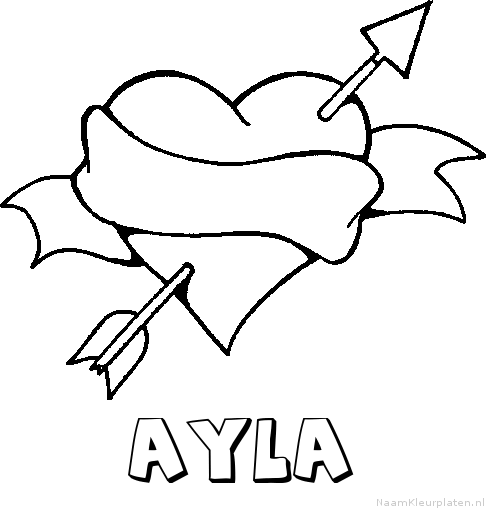 Ayla liefde kleurplaat