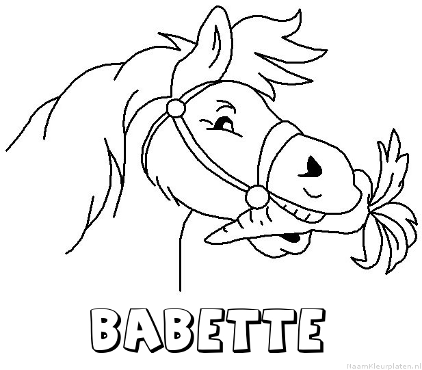 Babette paard van sinterklaas kleurplaat