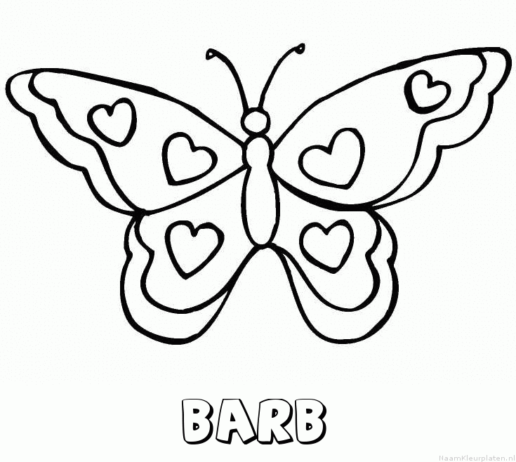 Barb vlinder hartjes
