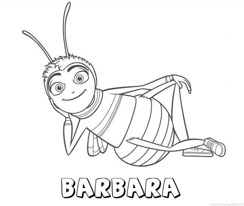 Barbara bee movie kleurplaat