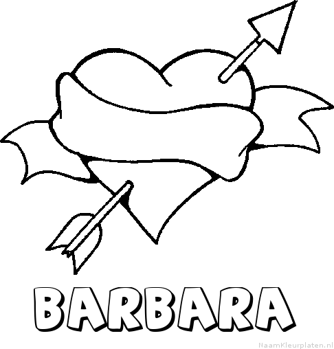 Barbara liefde kleurplaat