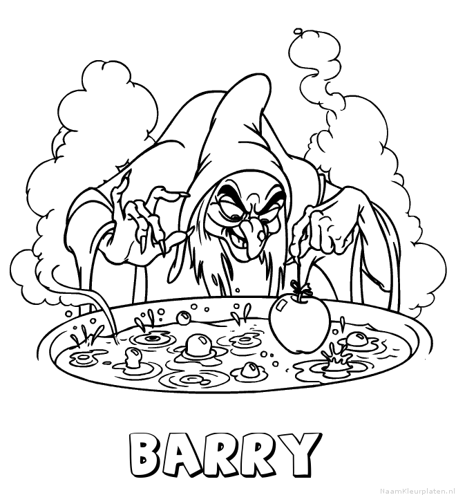 Barry heks kleurplaat