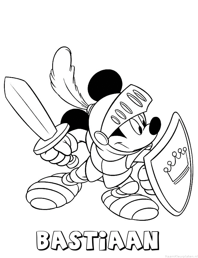 Bastiaan disney mickey mouse kleurplaat