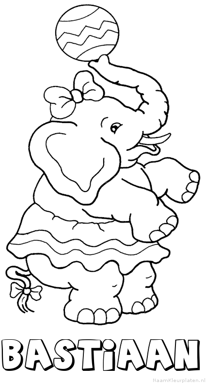 Bastiaan olifant kleurplaat