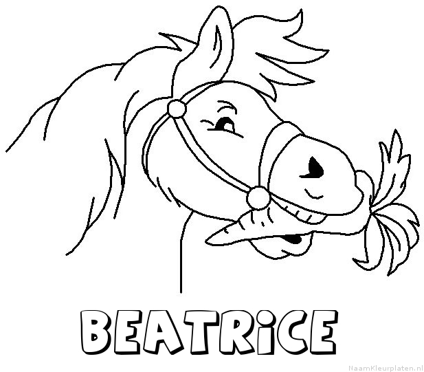 Beatrice paard van sinterklaas kleurplaat